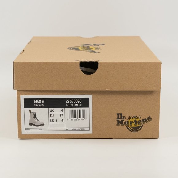 Dr. Martens Women's Patent Leather 'Grey' Lace Up Boot 27635076 Multi Size - Picture 10 of 12